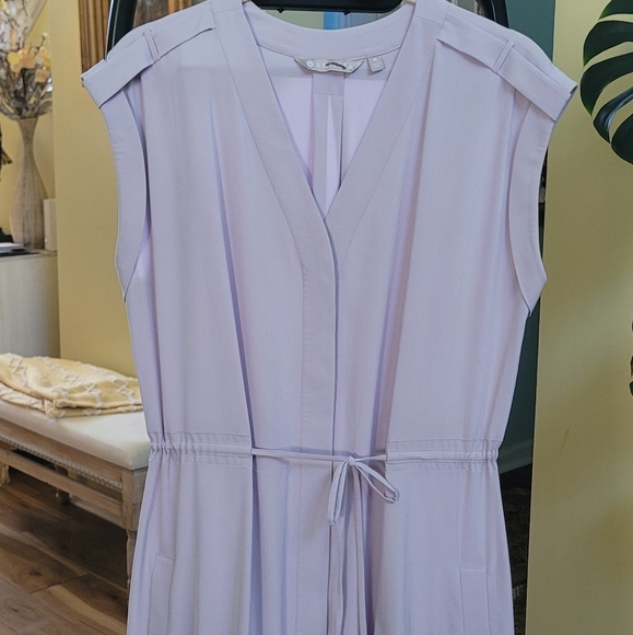 Athleta Mara Maxi Button Down Athleisure Travel Dress Pockets Lilac Twilight M - Picture 5 of 15